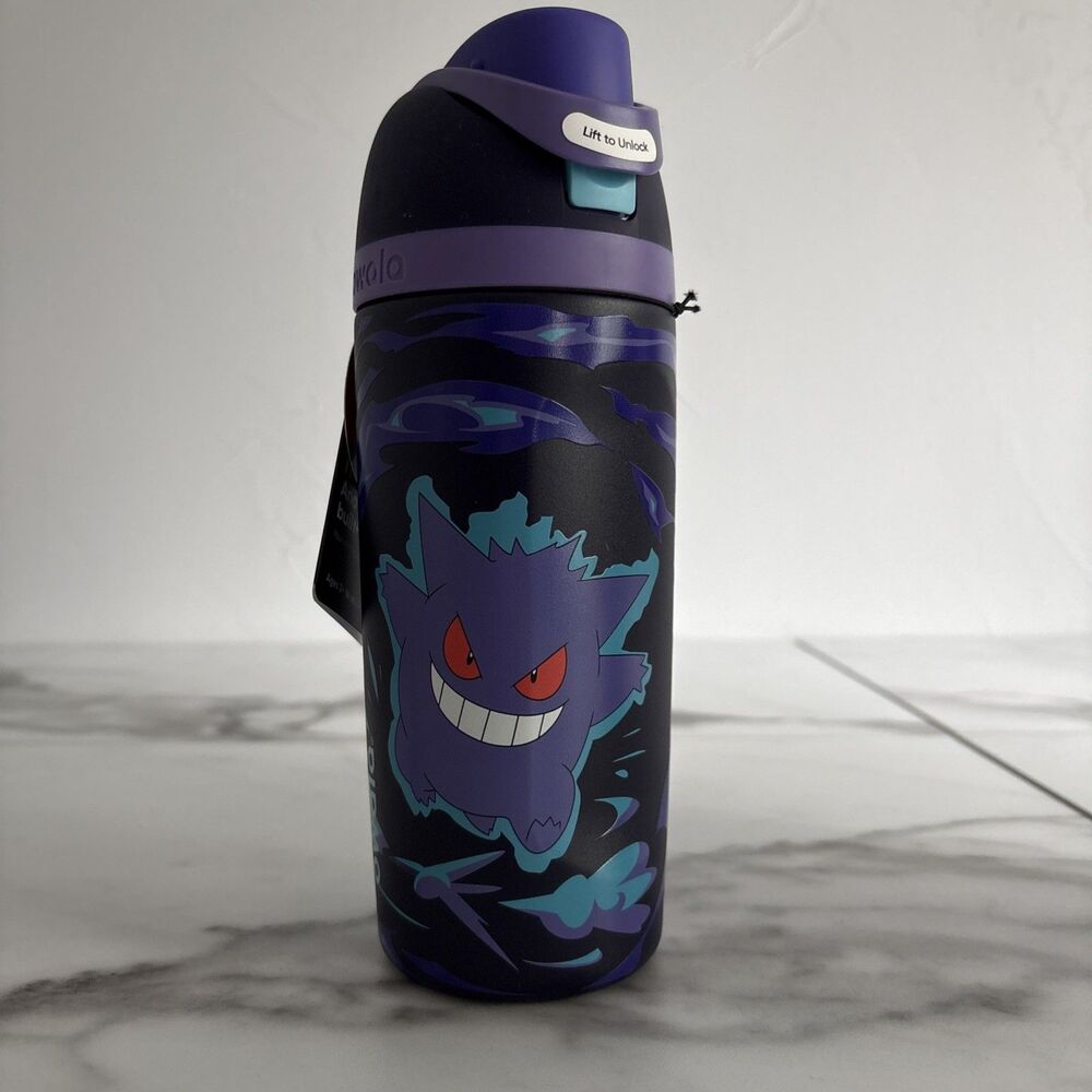 Pokemon x Owala FreeSip 16oz Gengar Stainless Steel Water Bottle